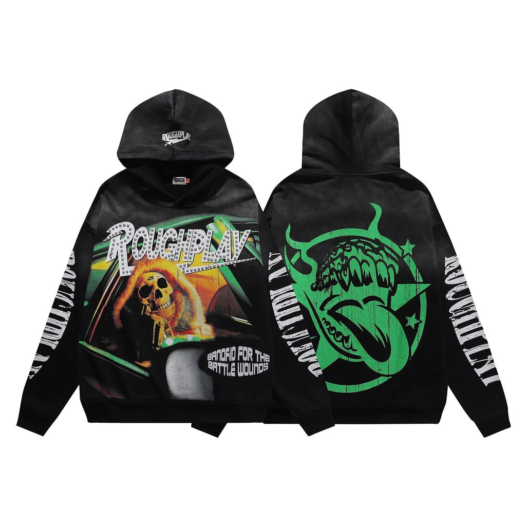 Rough Play In Car Skull Graphic Hoodie ¡ª hero