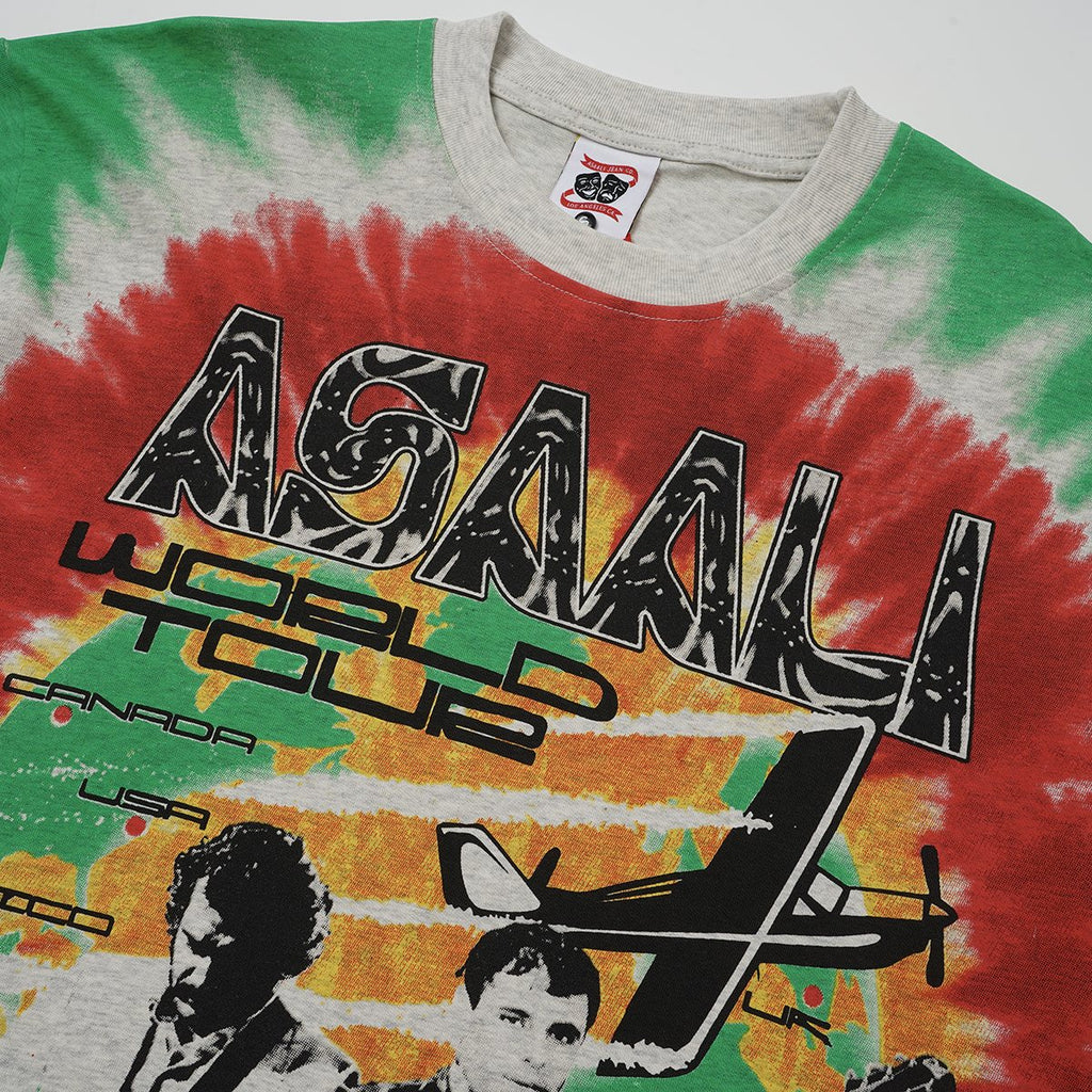 ASAALL Green Tie-Dye World Tour Graphic T-Shirt ¡ª detail