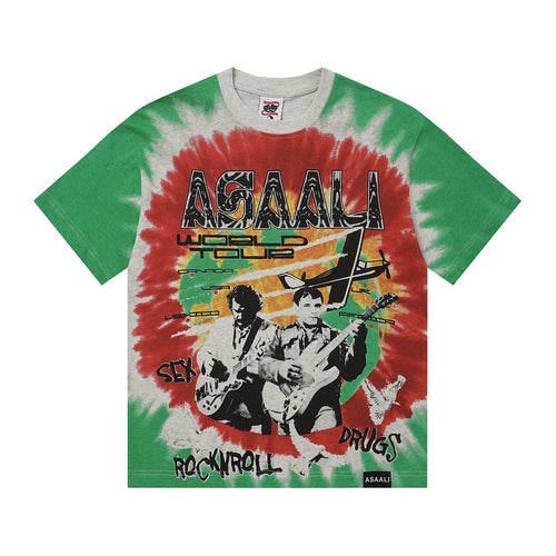 ASAALL Green Tie-Dye World Tour Graphic T-Shirt ¡ª hero