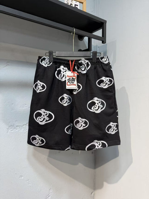 ASAALL Graphic Print Shorts - Black ¡ª hero