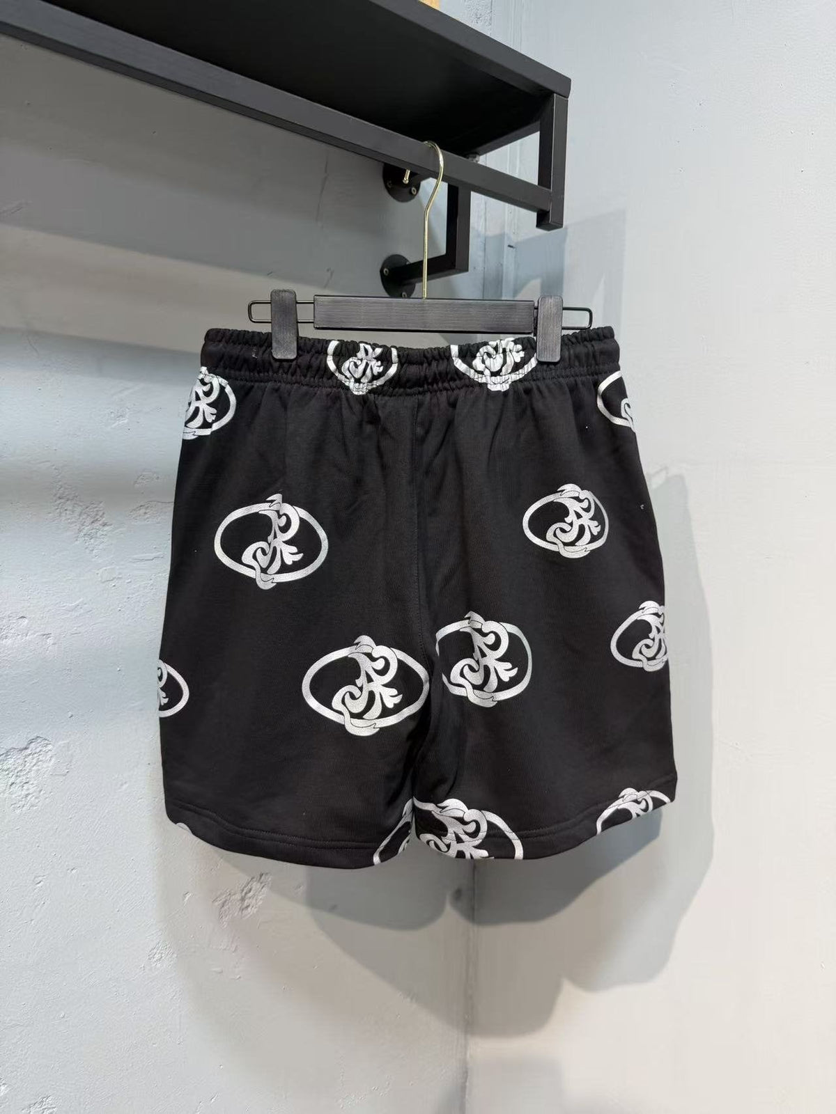 ASAALL Graphic Print Shorts - Black ¡ª back