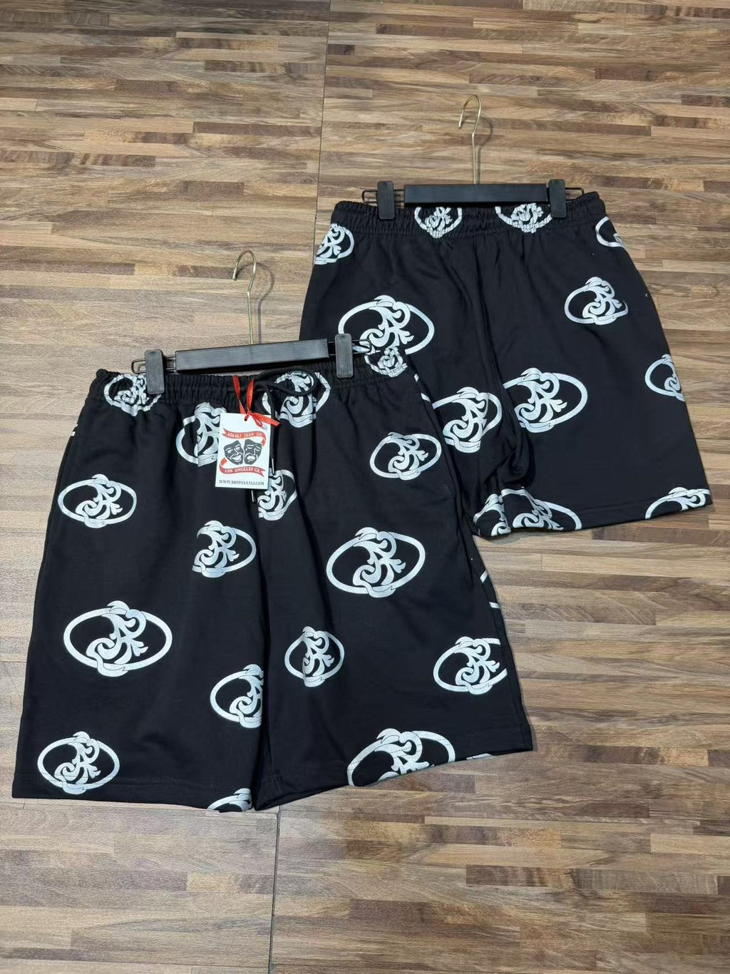 ASAALL Graphic Print Shorts - Black ¡ª context