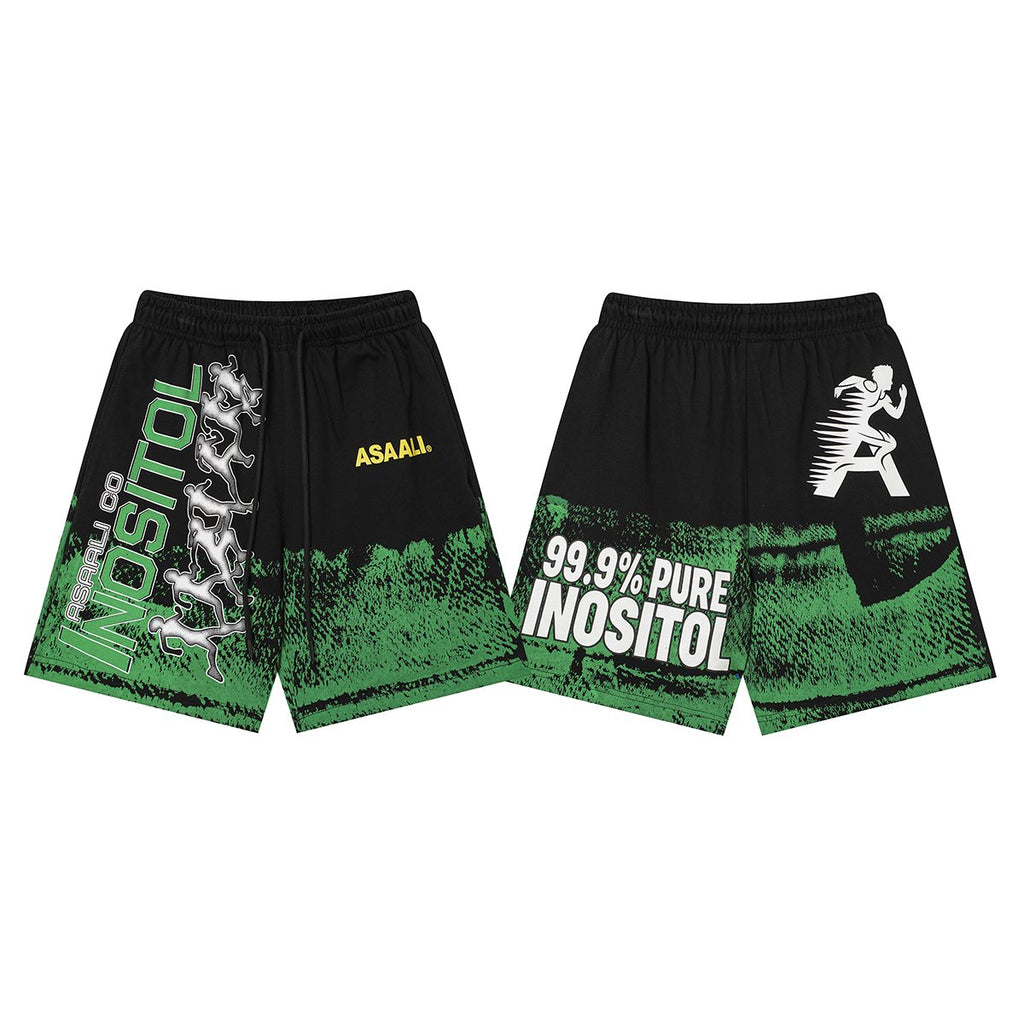 ASAALL Black Multicolor Graphic Shorts ¡ª hero