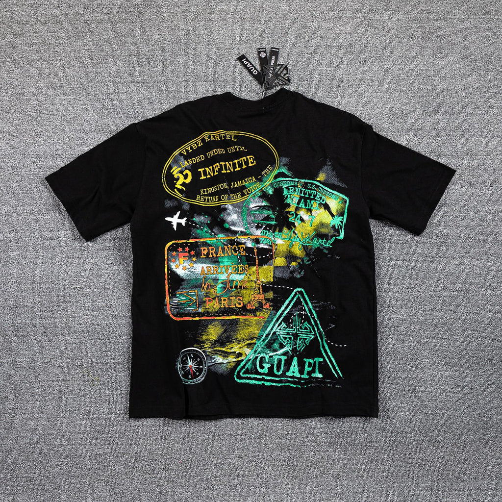 GUAPI World Boss Travel Stamp Graphic T-Shirt ¡ª back