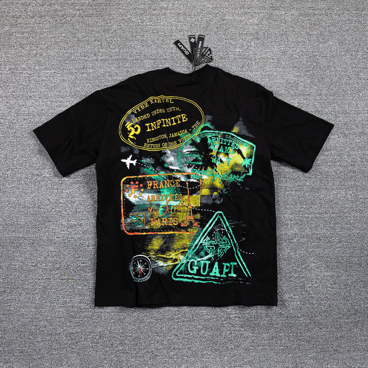 GUAPI World Boss Travel Stamp Graphic T-Shirt ¡ª back