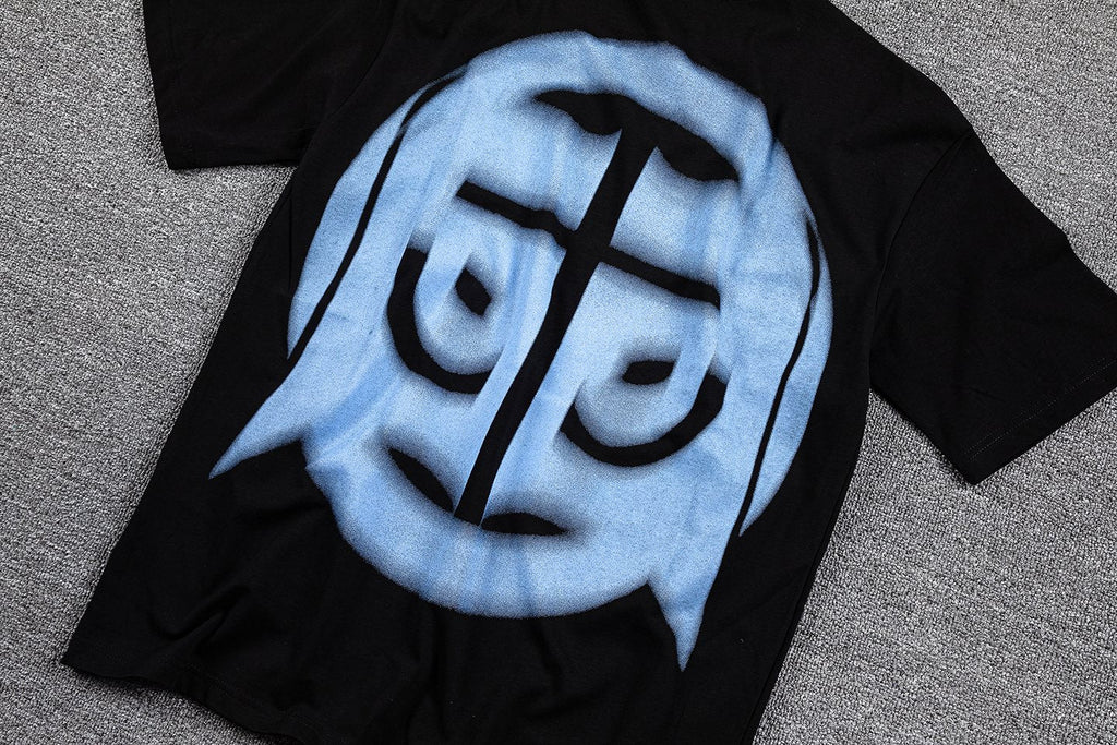 Glazagod Blue Graphic Short-Sleeve T-Shirt ¡ª detail