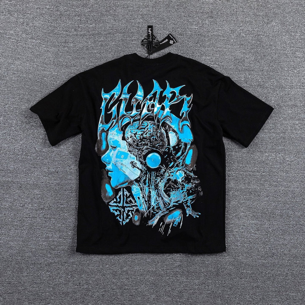GUAPI Blue Graphic Short-Sleeve T-Shirt ¡ª back