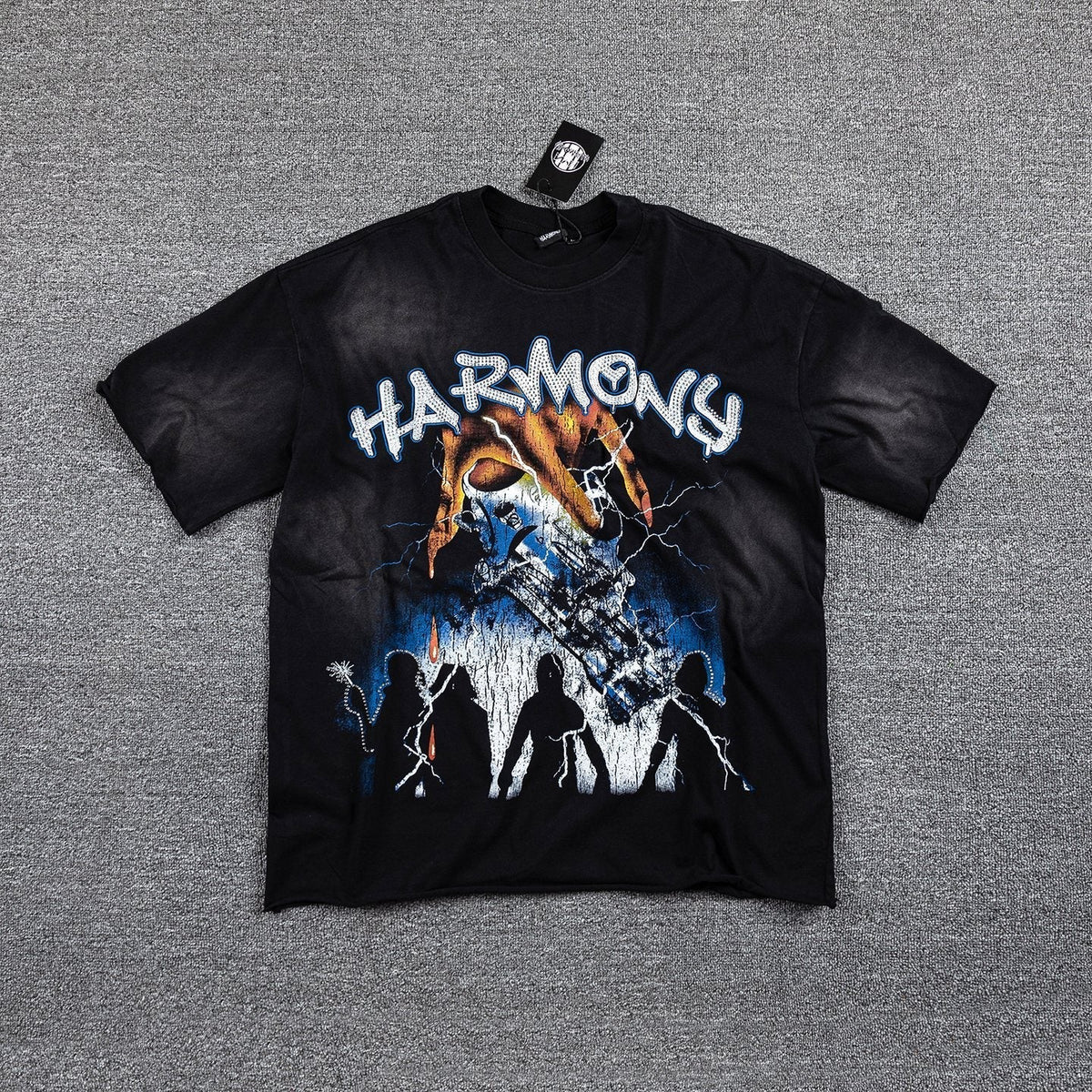 HARMONY Black Front & Back Graphic T-Shirt ¡ª hero