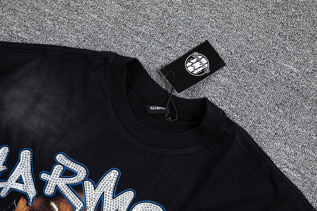 HARMONY Black Front & Back Graphic T-Shirt ¡ª hang_tag