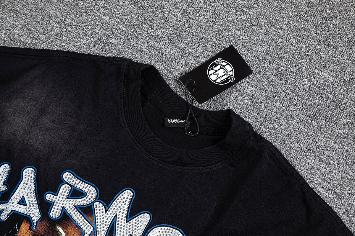 HARMONY Black Front & Back Graphic T-Shirt ¡ª hang_tag