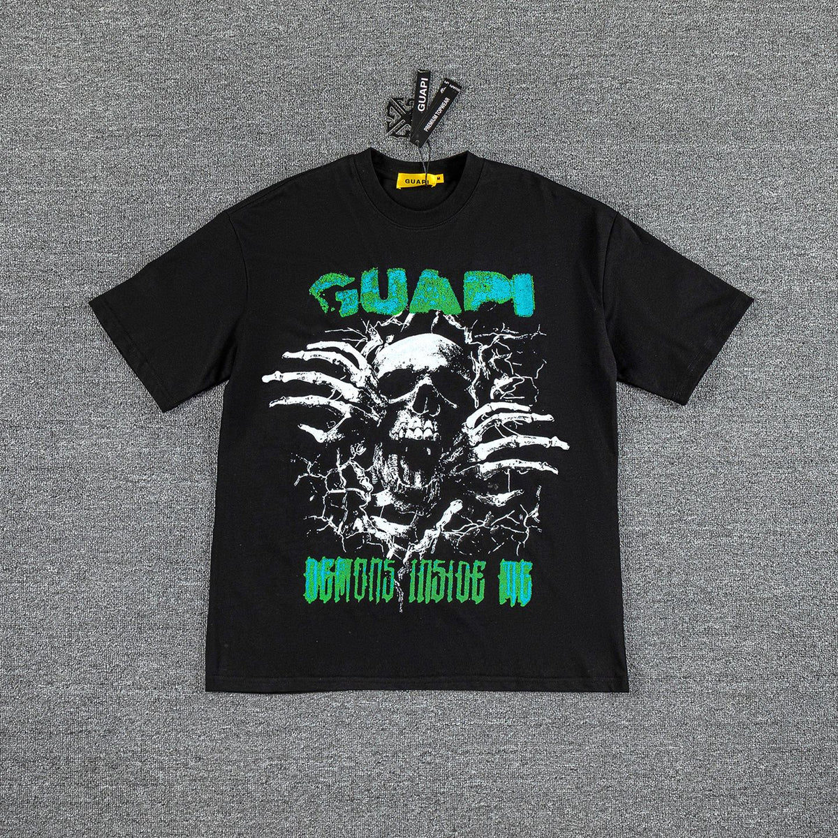 GUAPI Skull Ribcage Graphic T-Shirt ¡ª front