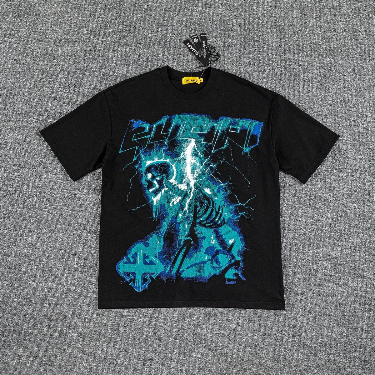 GUAPI Blue Graphic Black T-Shirt ¡ª hero