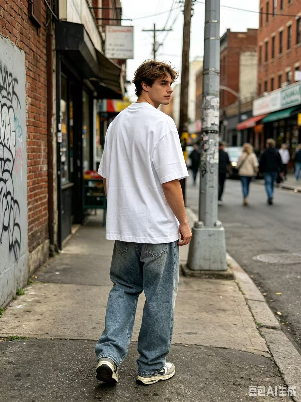 ASAALL Black Front Graphic Short-Sleeve T-Shirt ¡ª context