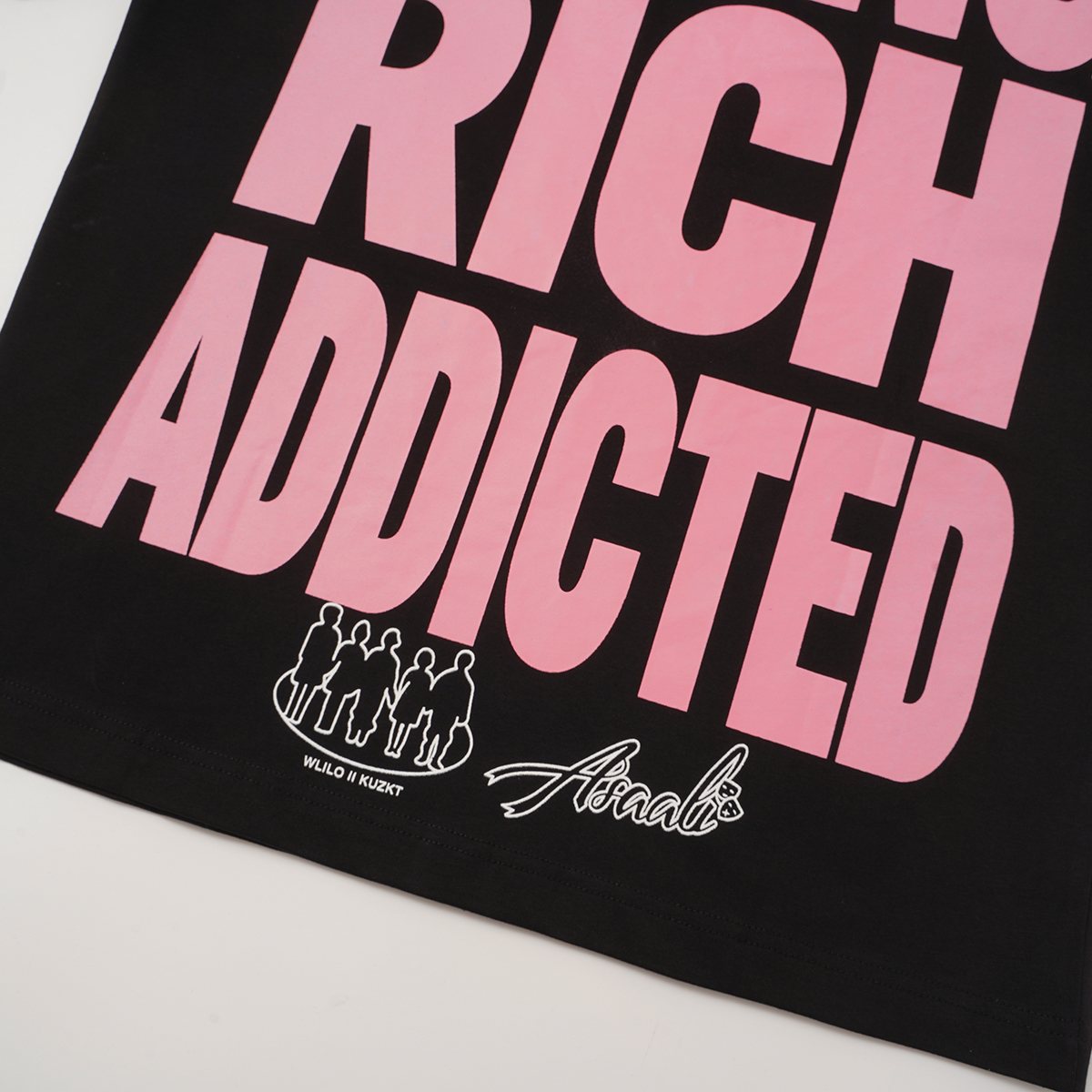 ASAALL Young Rich Addicted Portrait Graphic T-Shirt ¡ª detail