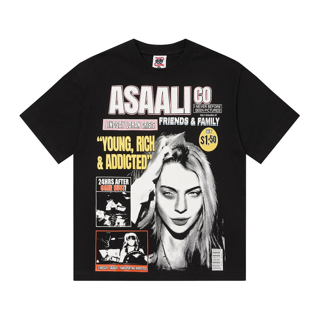 ASAALL Young Rich Addicted Portrait Graphic T-Shirt ¡ª hero