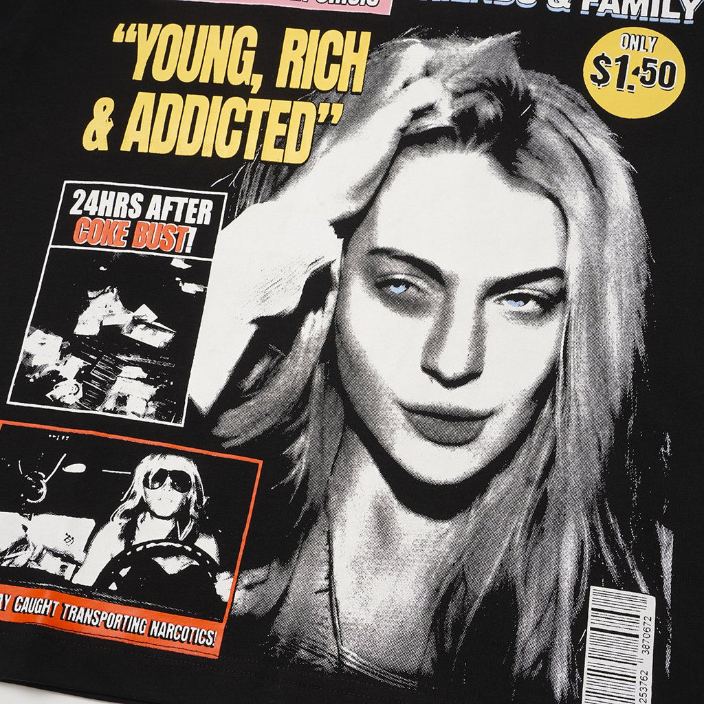 ASAALL Young Rich Addicted Portrait Graphic T-Shirt ¡ª detail