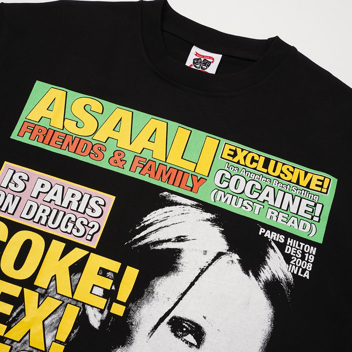 ASAALL Magazine Graphic Short-Sleeve T-Shirt ¡ª detail
