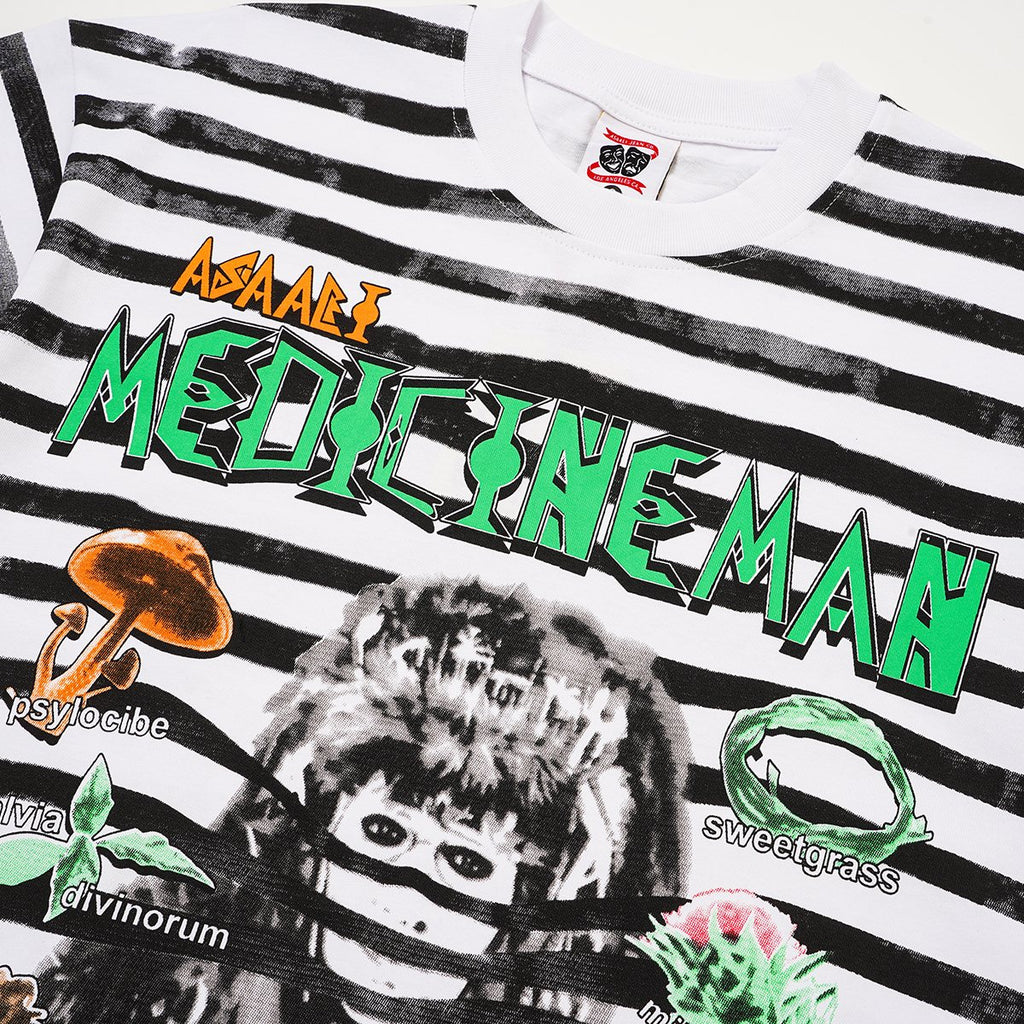 ASAALL Striped Front & Back Graphic T-Shirt ¡ª detail