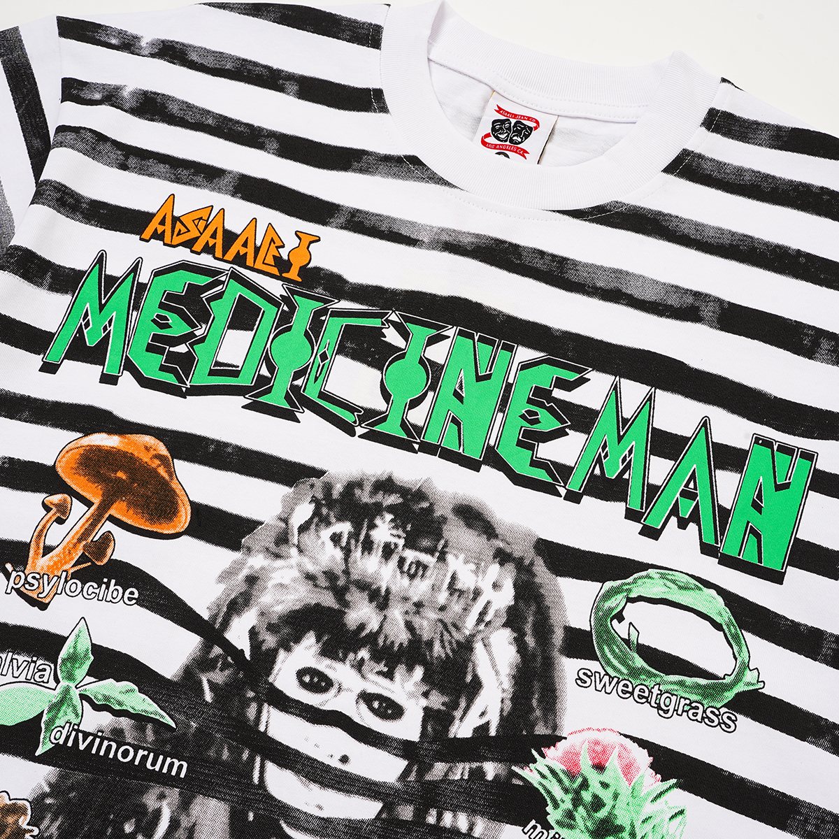 ASAALL Striped Front & Back Graphic T-Shirt ¡ª detail