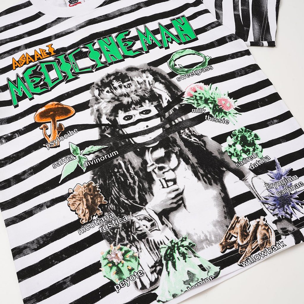ASAALL Striped Front & Back Graphic T-Shirt ¡ª detail