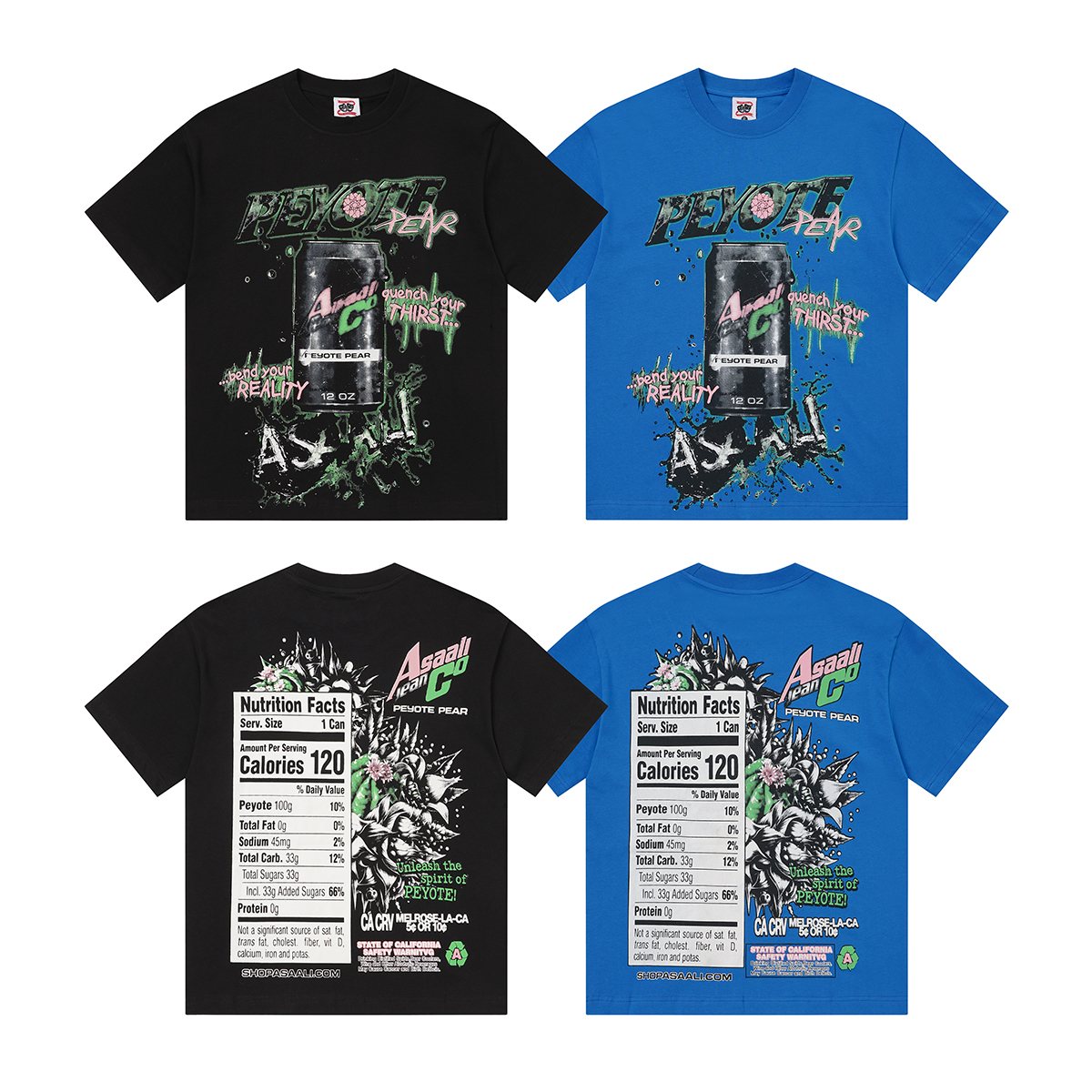 ASAALL Peyote Pear Cactus Graphic Short-Sleeve T-Shirt ¡ª comparison