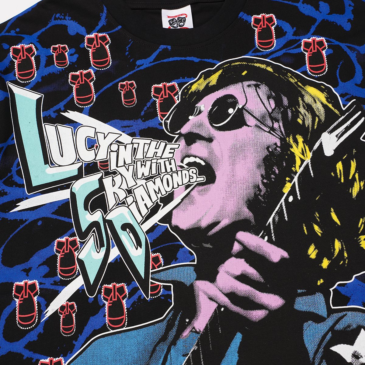 ASAALL Peace Love & Cocaine Singer Graphic T-Shirt ¡ª detail
