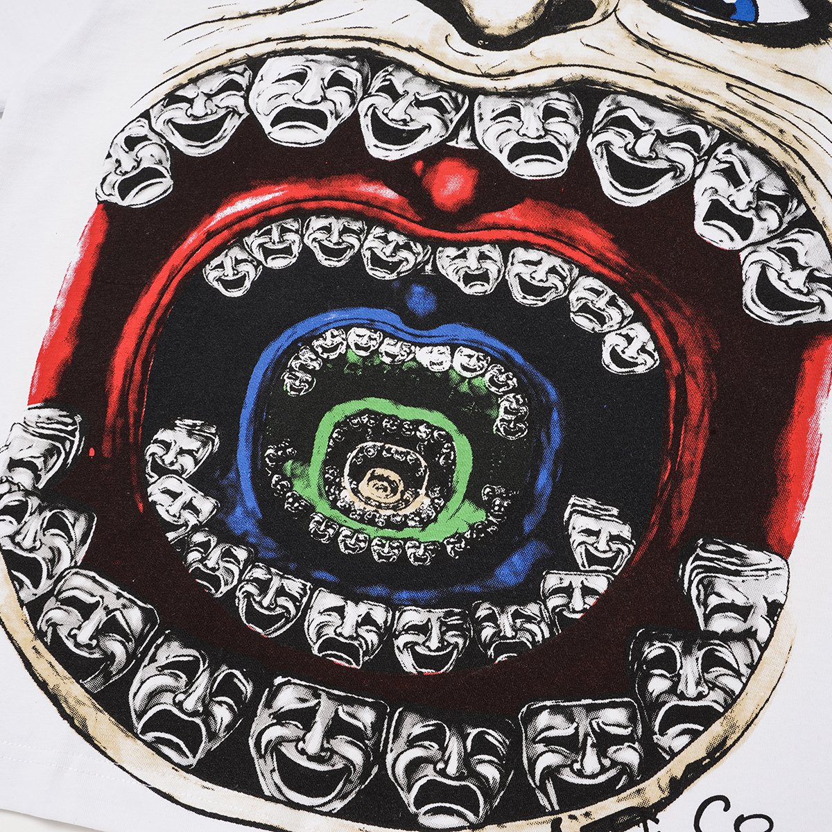 ASAALL Mouth Mask Graphic Short-Sleeve T-Shirt ¡ª detail