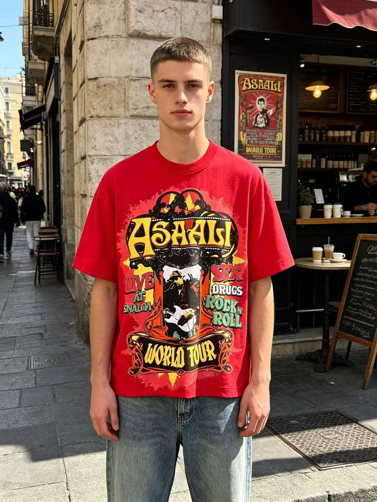 ASAALL World Tour Graphic T-Shirt ¡ª model