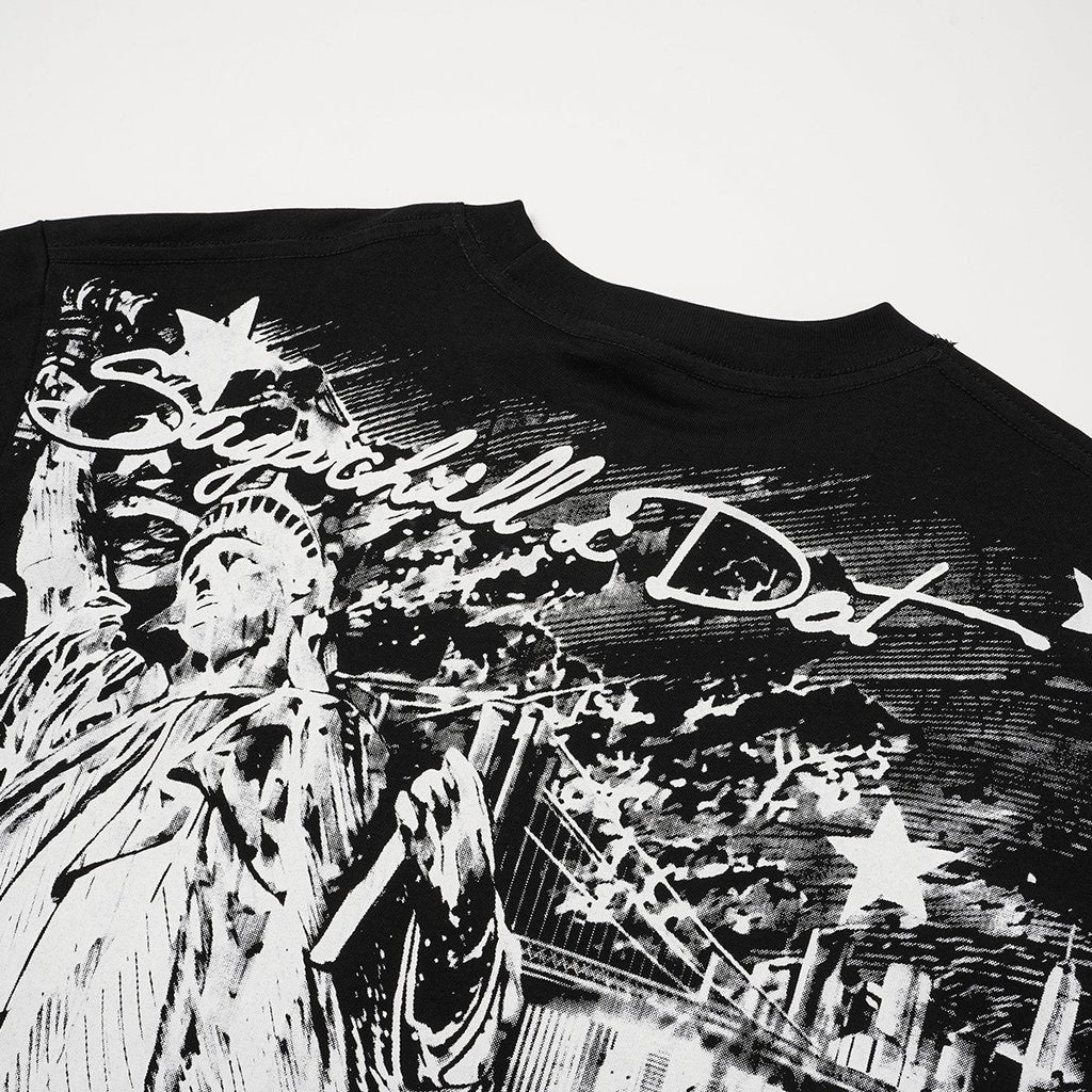 ASAALL Sugarhill NYC Statue Graphic T-Shirt ¡ª detail