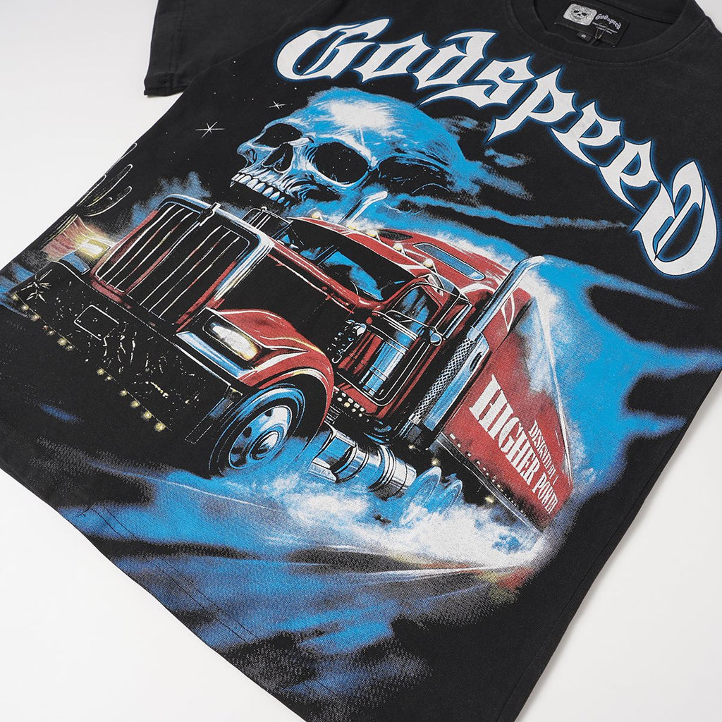 Godspeed Truck & Skull Graphic Short-Sleeve T-Shirt ¡ª detail