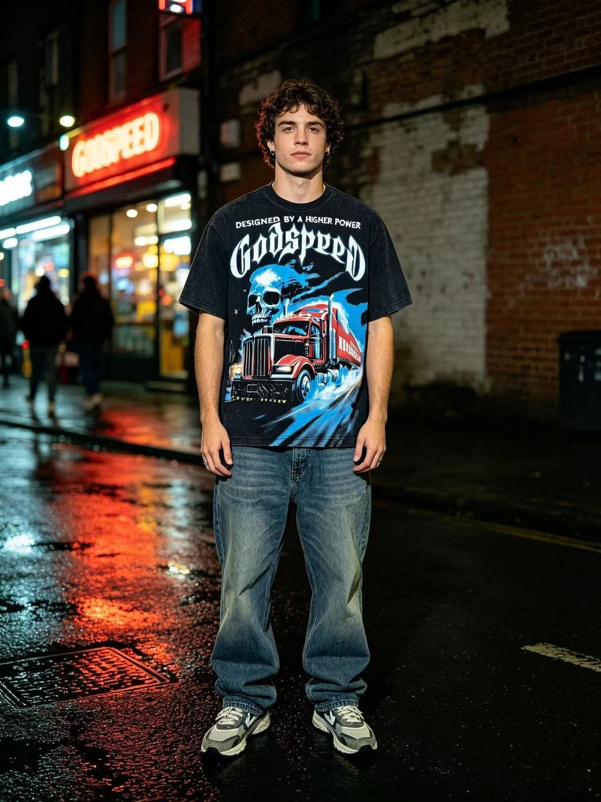 Godspeed Truck & Skull Graphic Short-Sleeve T-Shirt ¡ª context