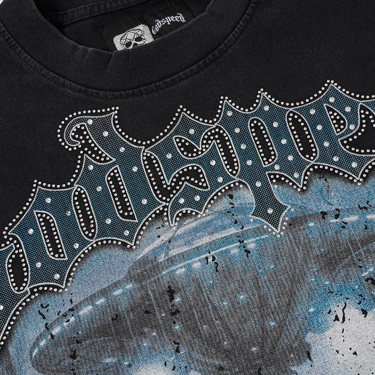 Godspeed Washed Black EST MMXXVI Graphic T-Shirt ¡ª detail