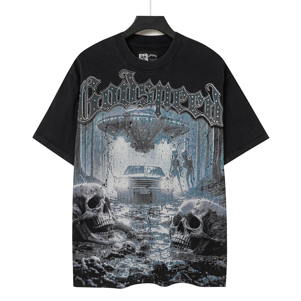 Godspeed Washed Black EST MMXXVI Graphic T-Shirt ¡ª hero