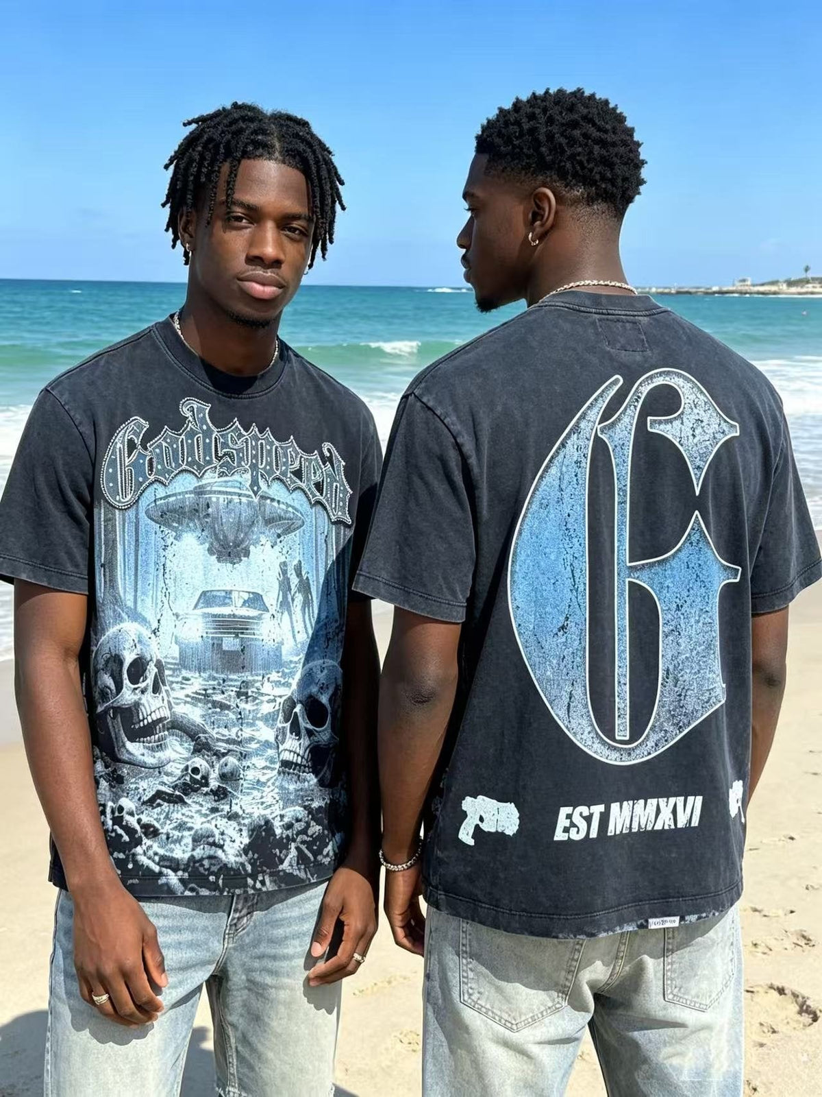 Godspeed Washed Black EST MMXXVI Graphic T-Shirt ¡ª context