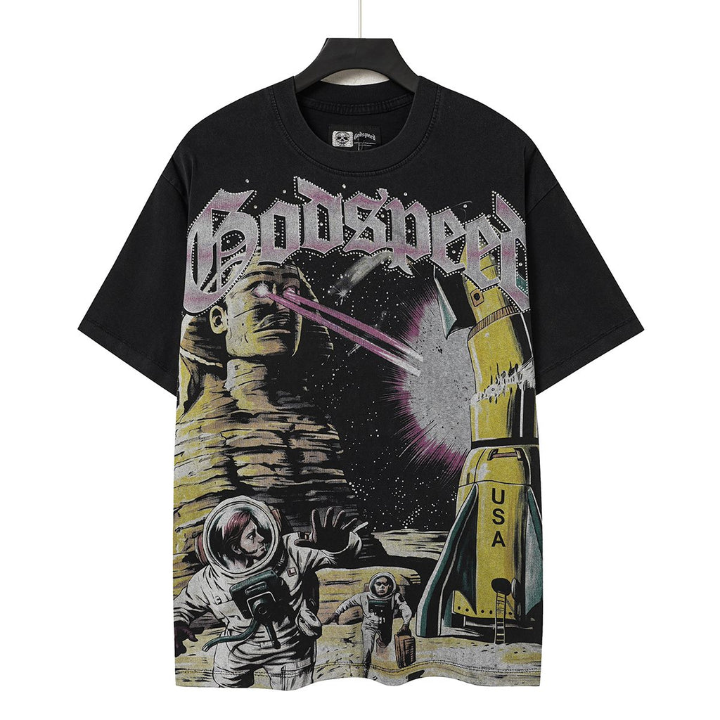 Godspeed Astronaut Rocket Graphic T-Shirt ¡ª hero