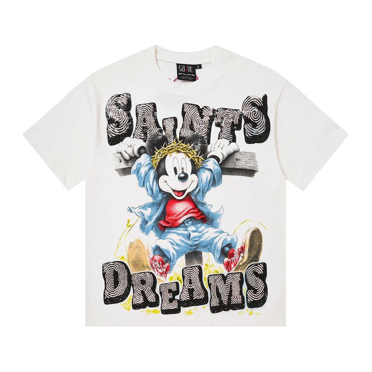 SAINT Dreams Rhinestone Graphic T-Shirt ¡ª front