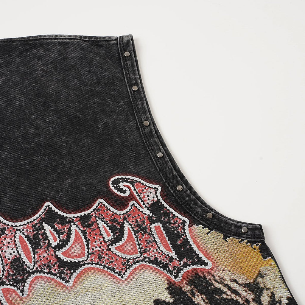 Godspeed Desert Skull Sleeveless T-Shirt ¡ª detail