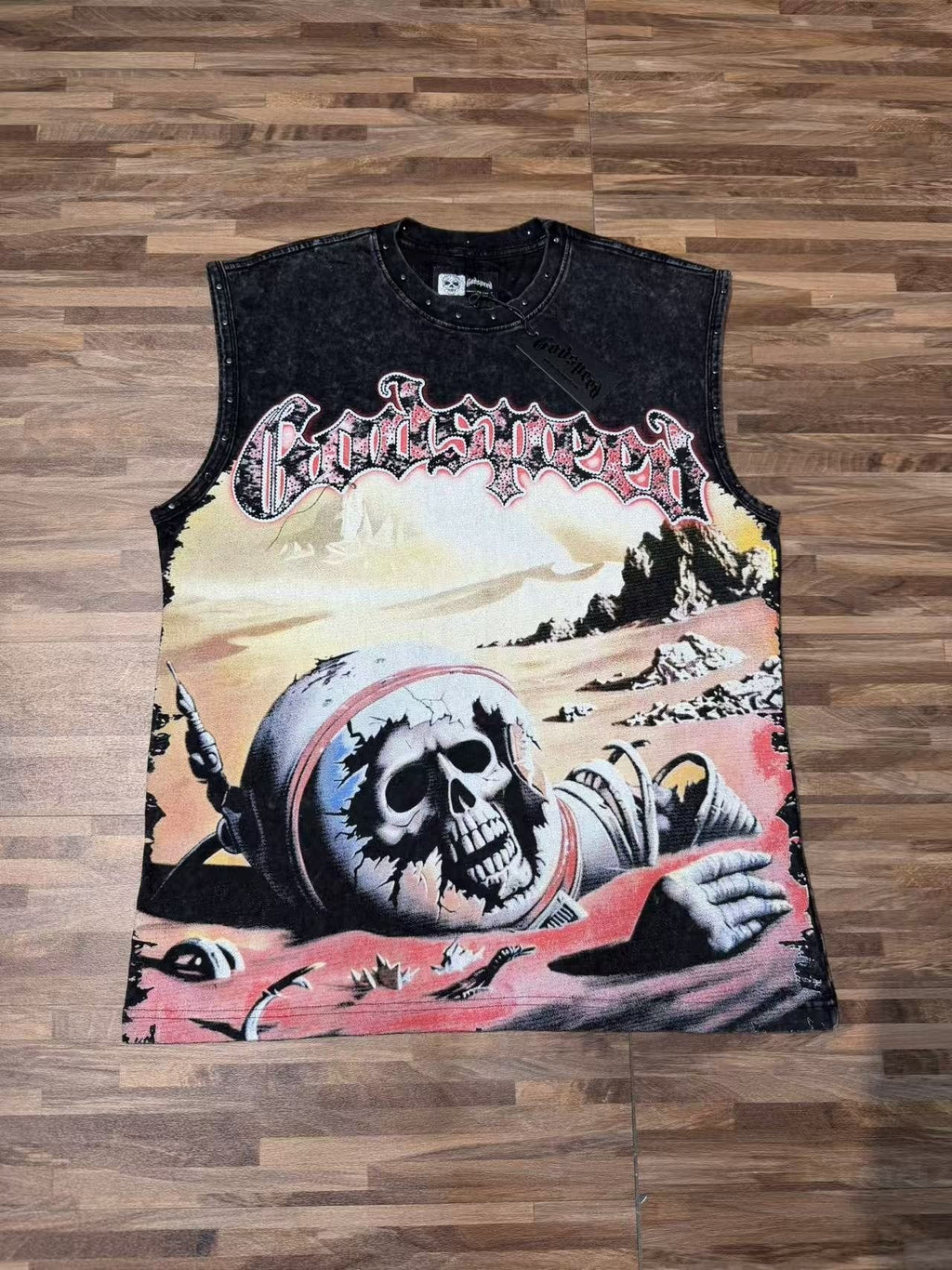 Godspeed Desert Skull Sleeveless T-Shirt ¡ª front