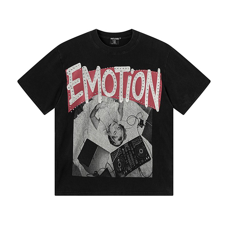 MIXED EMOTION Rhinestone Graphic T-Shirt ¡ª hero