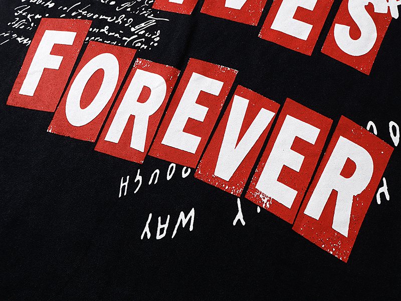 MIXED EMOTION Washed Black Graphic Ringer T-Shirt ¡ª detail