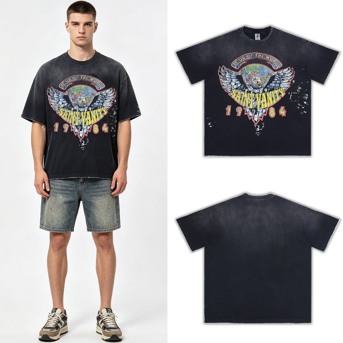 SAINT 1984 Tour Eagle Graphic T-Shirt ¡ª context