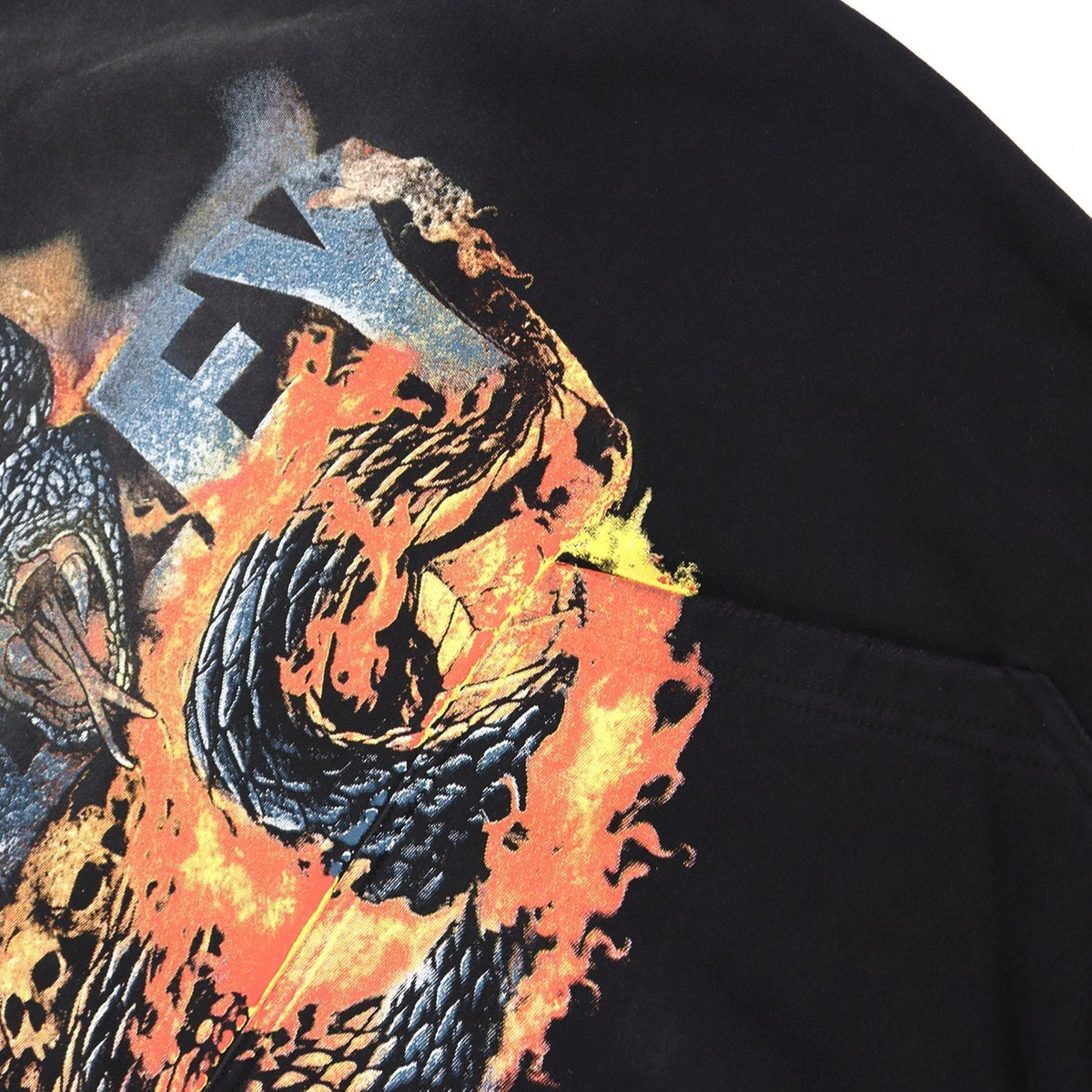 Valley Dreams Dragon Flame Graphic Hoodie ¡ª detail