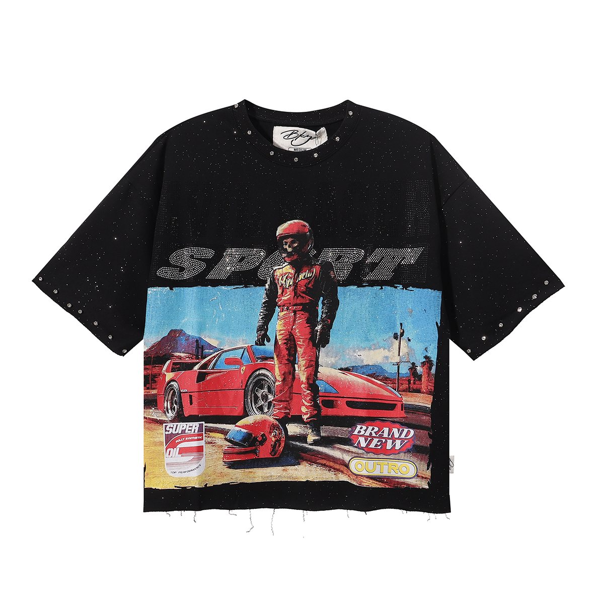 BKYS Revival Evil Racer Cropped Graphic T-Shirt ¡ª front