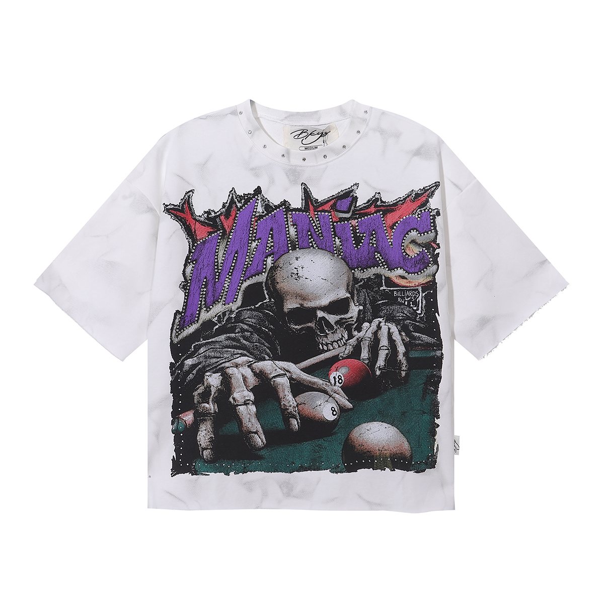 BKYS Revival Maniac Skull Billiards Graphic T-Shirt ¡ª front