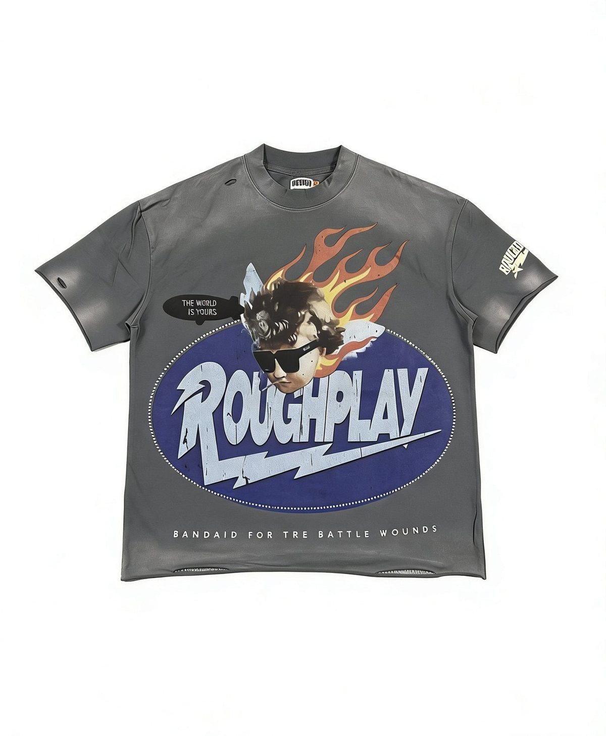 Rough Play Washed Front & Back Graphic T-Shirt ¡ª front