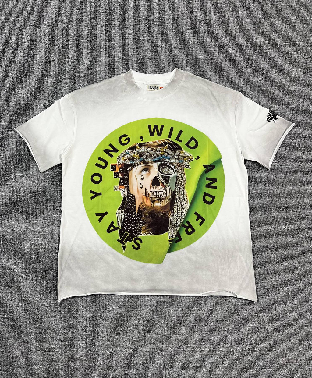 Rough Play Skull Graphic Short-Sleeve T-Shirt ¡ª front