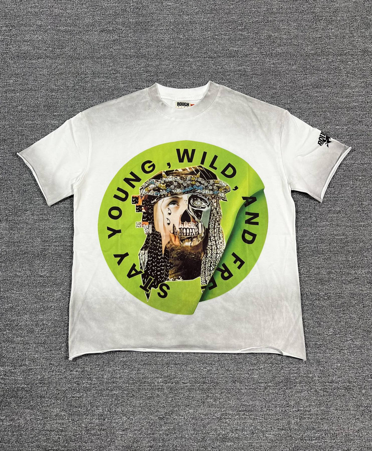 Rough Play Skull Graphic Short-Sleeve T-Shirt ¡ª front