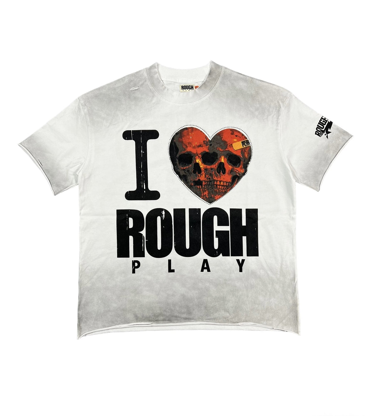 Rough Play Skull Heart Washed Graphic T-Shirt ¡ª hero