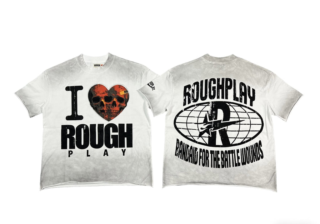 Rough Play Skull Heart Washed Graphic T-Shirt ¡ª comparison