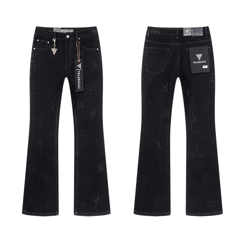 VALABASAS Black Starburst Embellished Jeans ¡ª hero